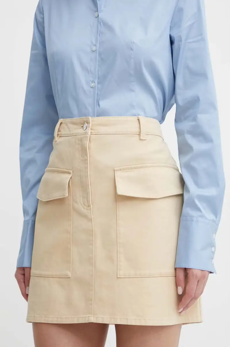 gonna di jeans colore beige 50510887