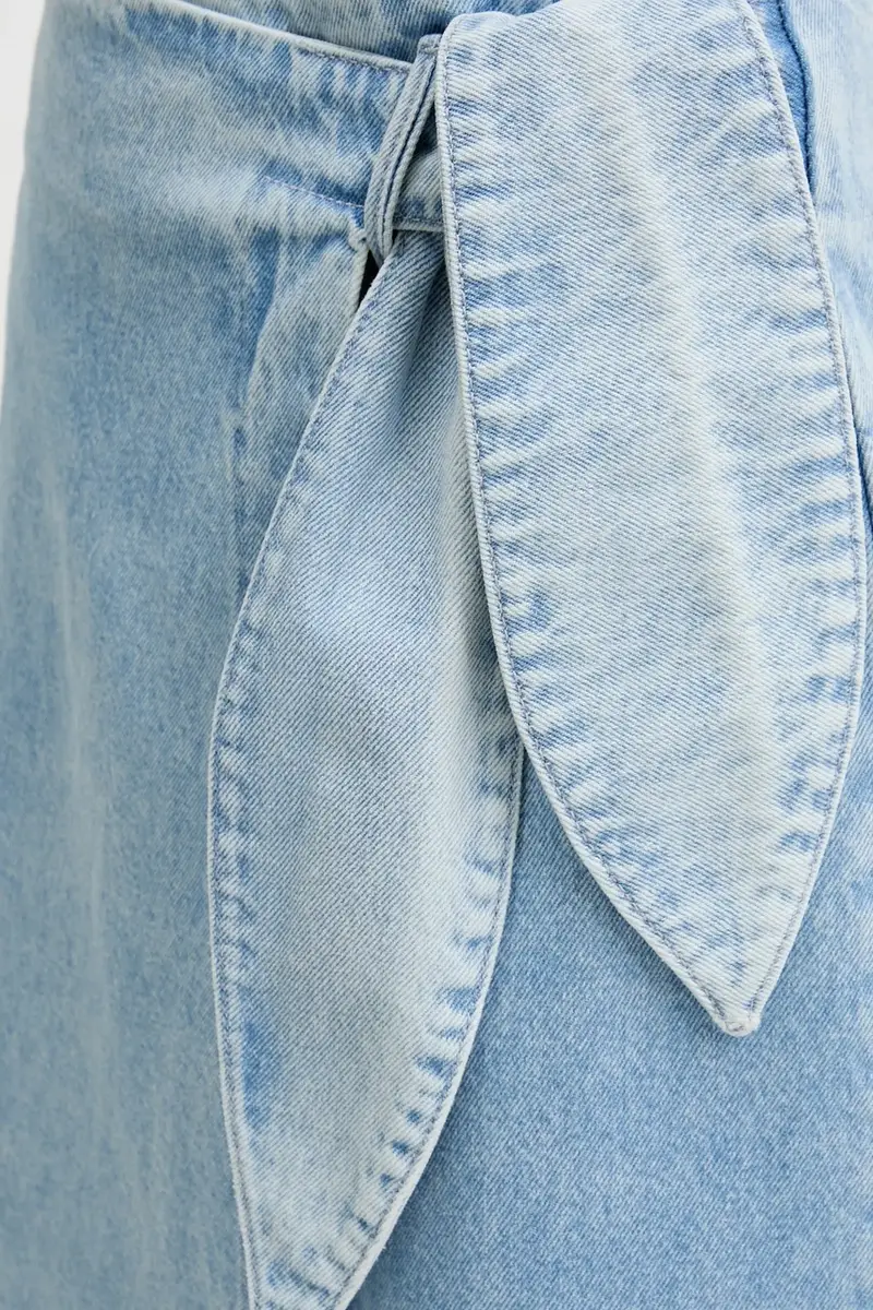 gonna di jeans colore blu 50535372 miniatura 4