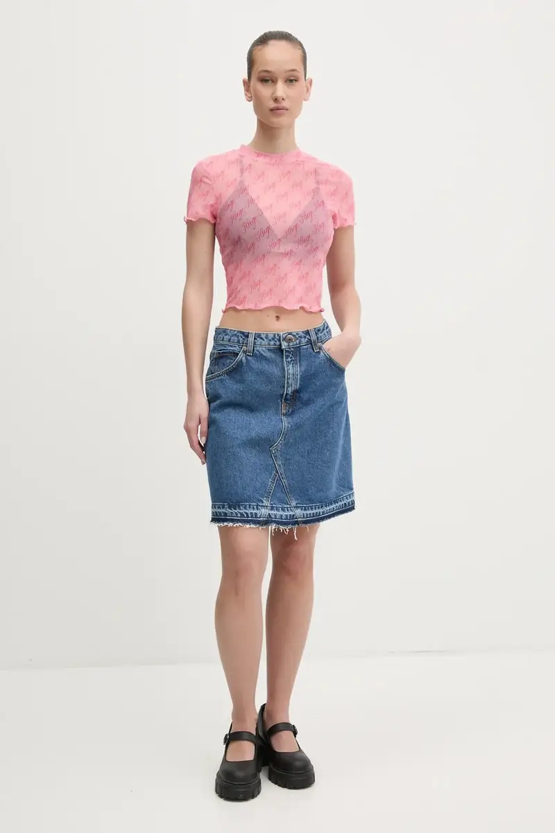 gonna di jeans colore blu 50539762 miniatura 2