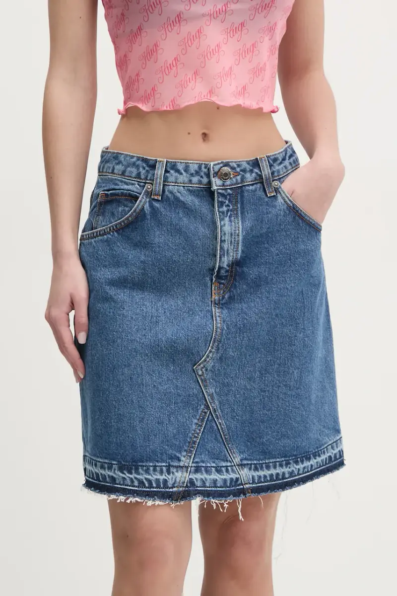 gonna di jeans colore blu 50539762