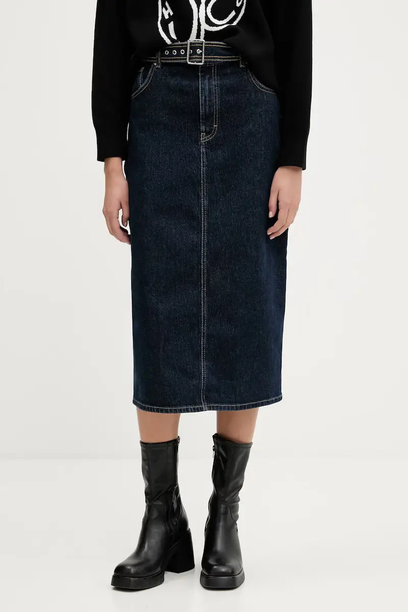 gonna di jeans colore blu navy 50541495