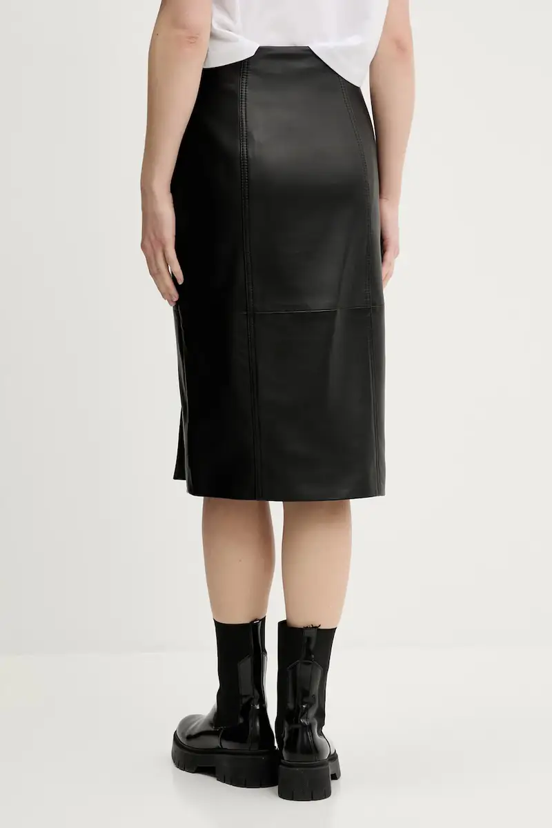 gonna in pelle colore nero 50542308 miniatura 3