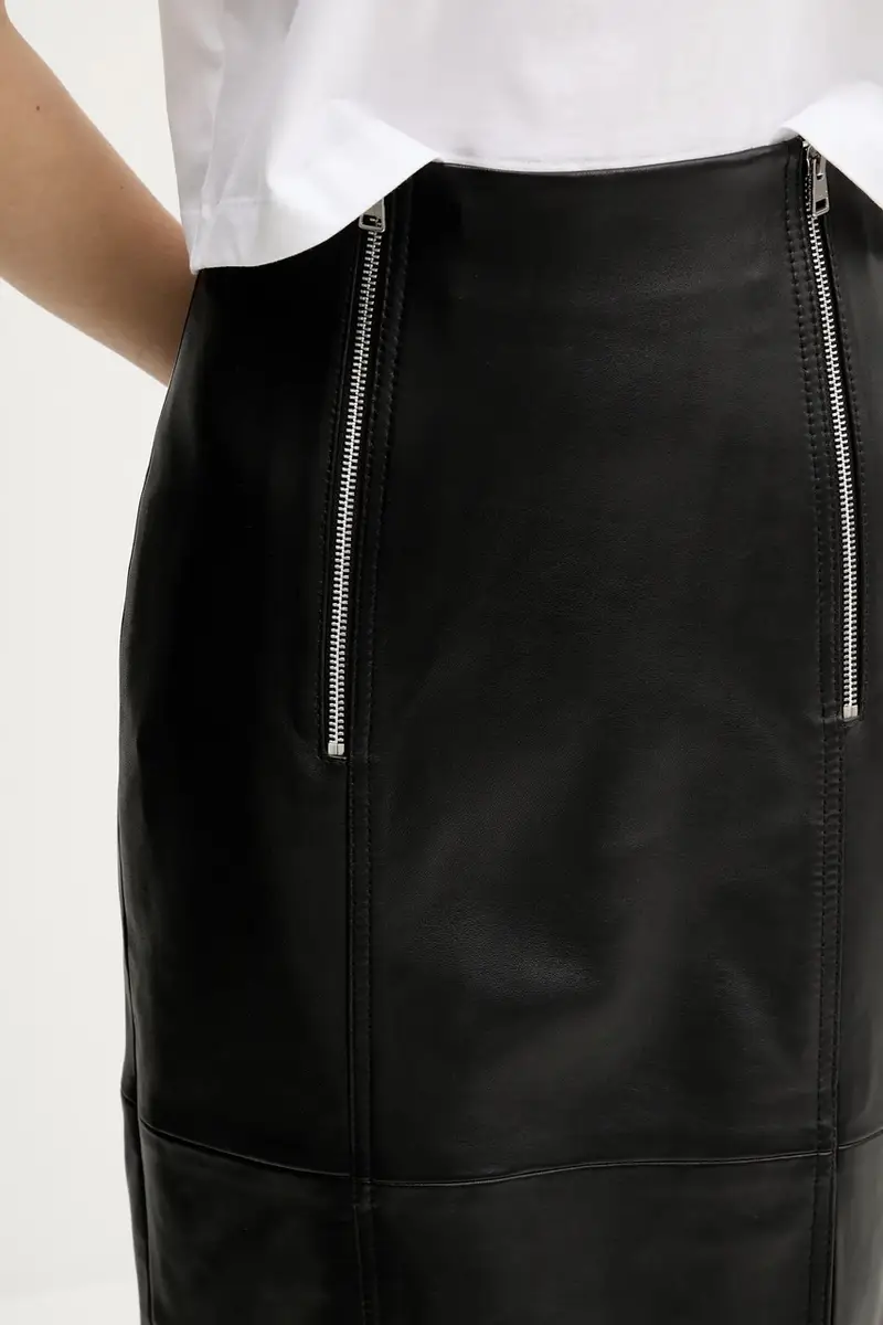 gonna in pelle colore nero 50542308 miniatura 5