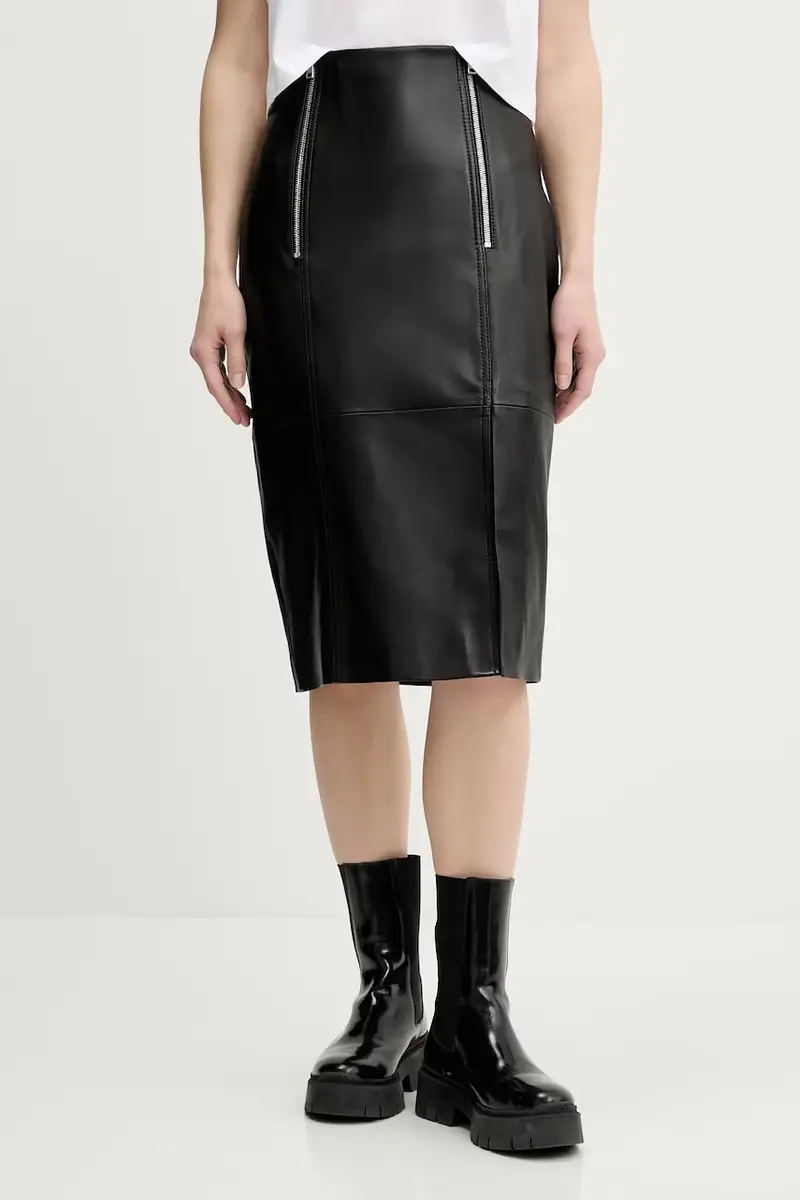 gonna in pelle colore nero 50542308