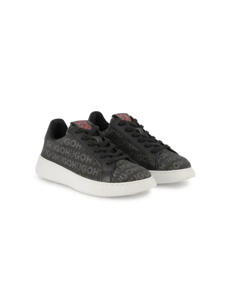 Sneaker nere logo all-over Nero