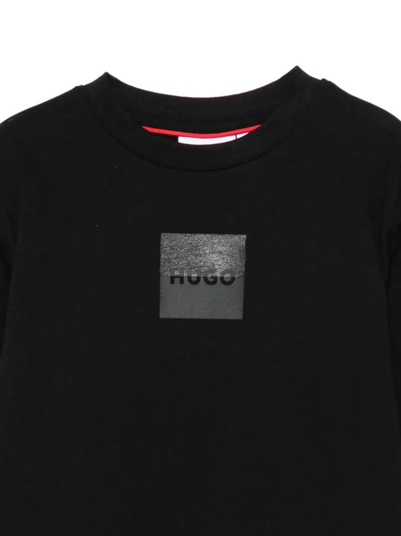 Top in Cotone con Placca Logo Nero miniatura 3