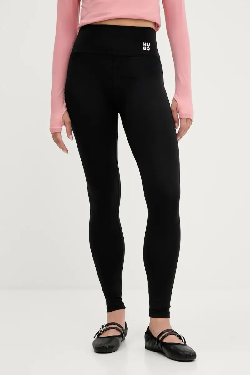 HUGO Leggings Donna Nero 3152036