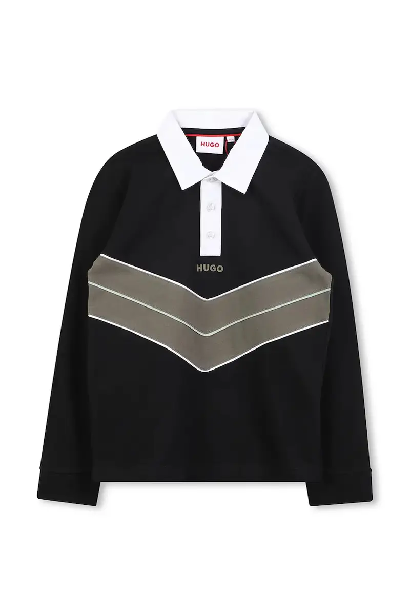 maglietta a maniche lunghe per bambini colore nero G00445 miniatura 2