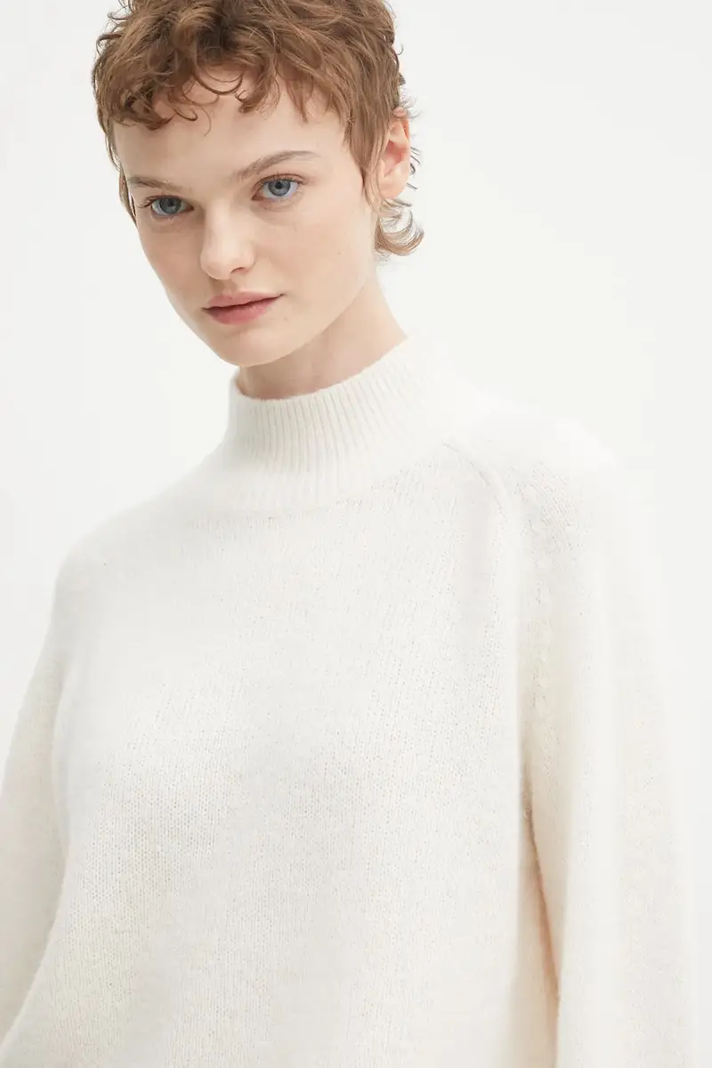 maglione con lana colore beige 50548251 miniatura 4