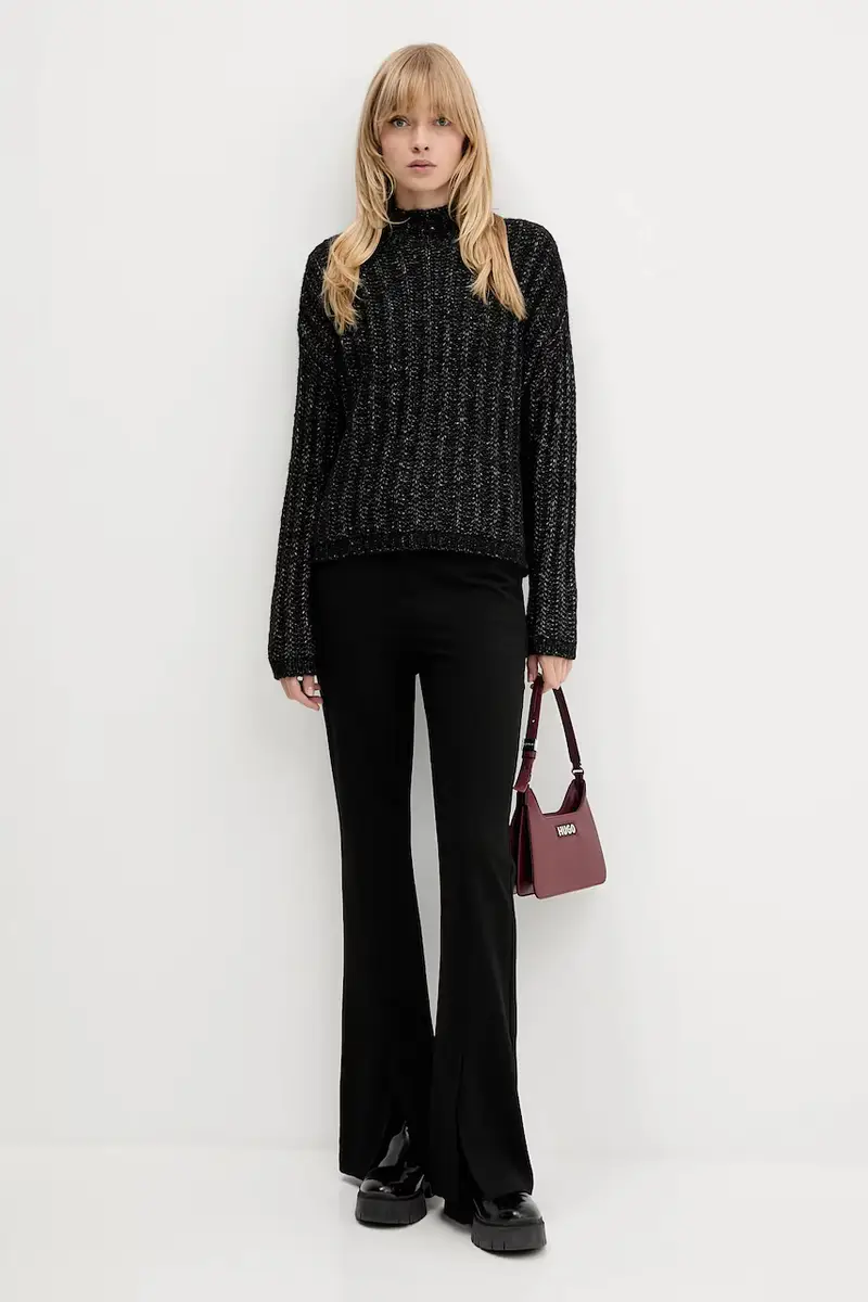 maglione con lana colore nero 50550210 miniatura 2