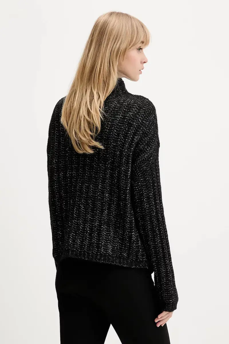 maglione con lana colore nero 50550210 miniatura 3