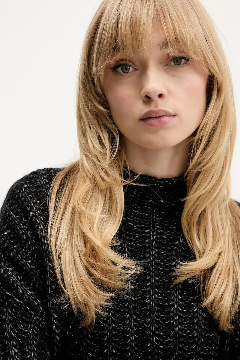 maglione con lana colore nero 50550210 miniatura 4