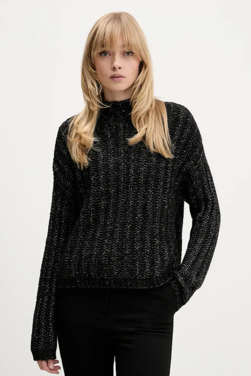 maglione con lana colore nero 50550210