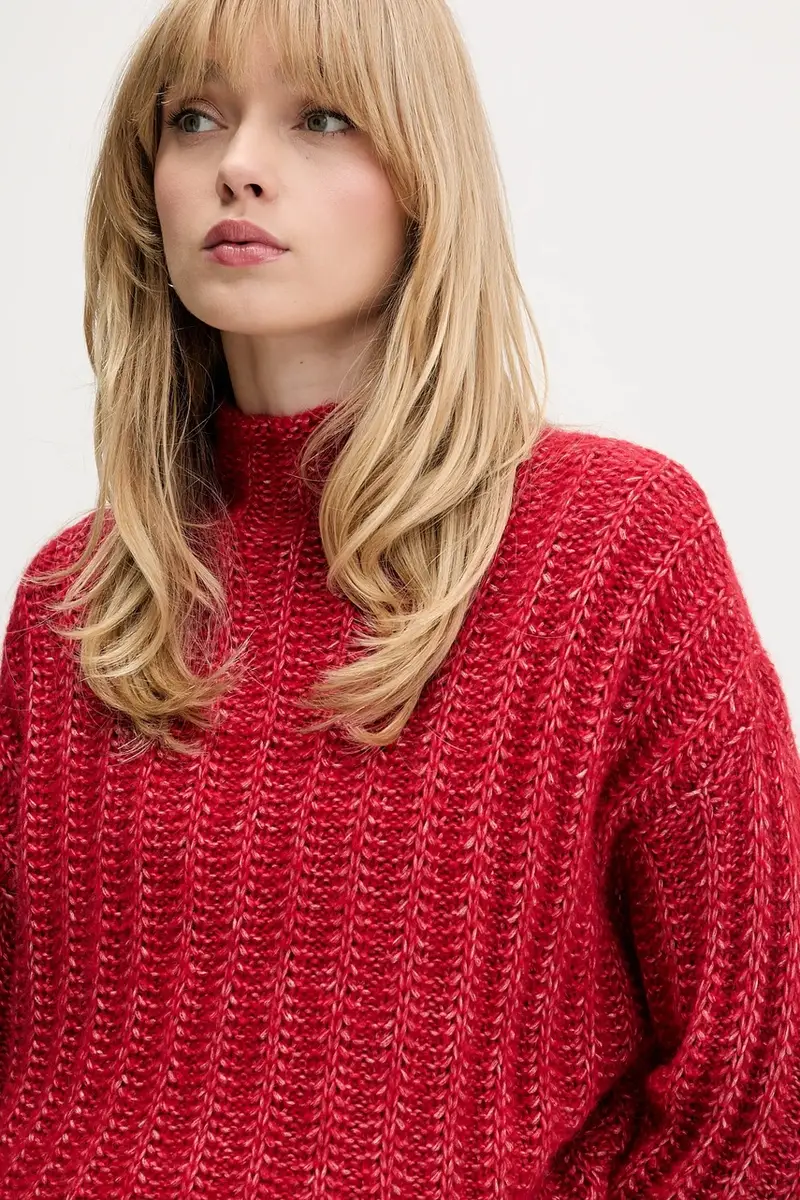 maglione con lana colore rosso 50550210 miniatura 4