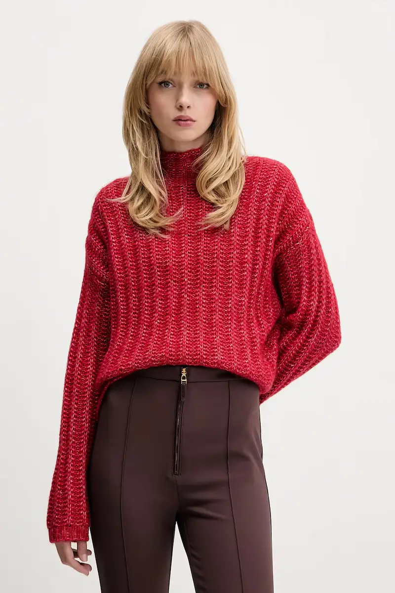 maglione con lana colore rosso 50550210