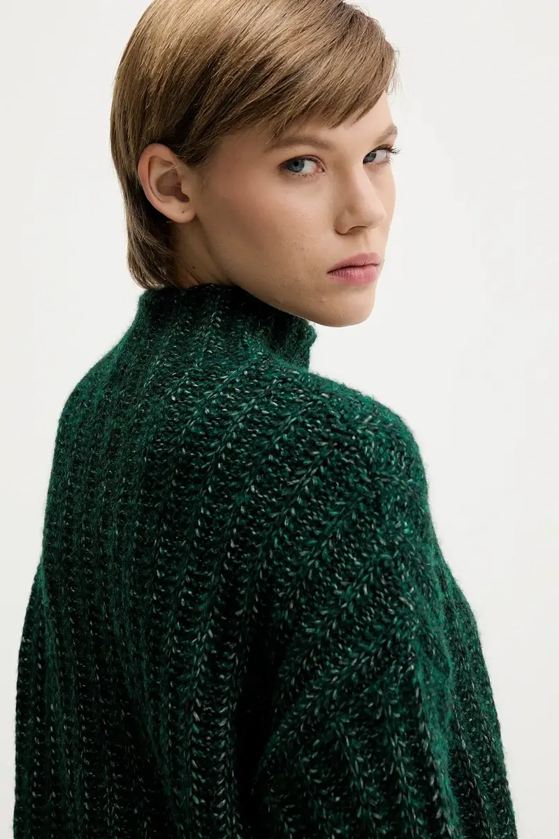 maglione con lana colore verde 50550210 miniatura 4