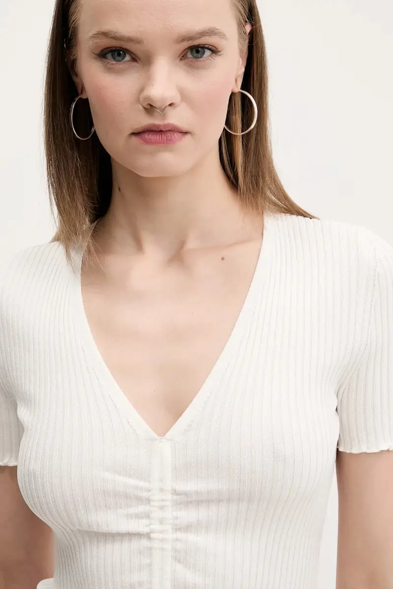 maglione donna colore beige 50538231 miniatura 4