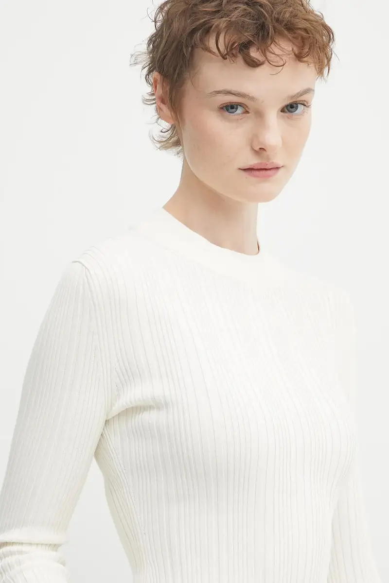 maglione donna colore beige 50549762 miniatura 4