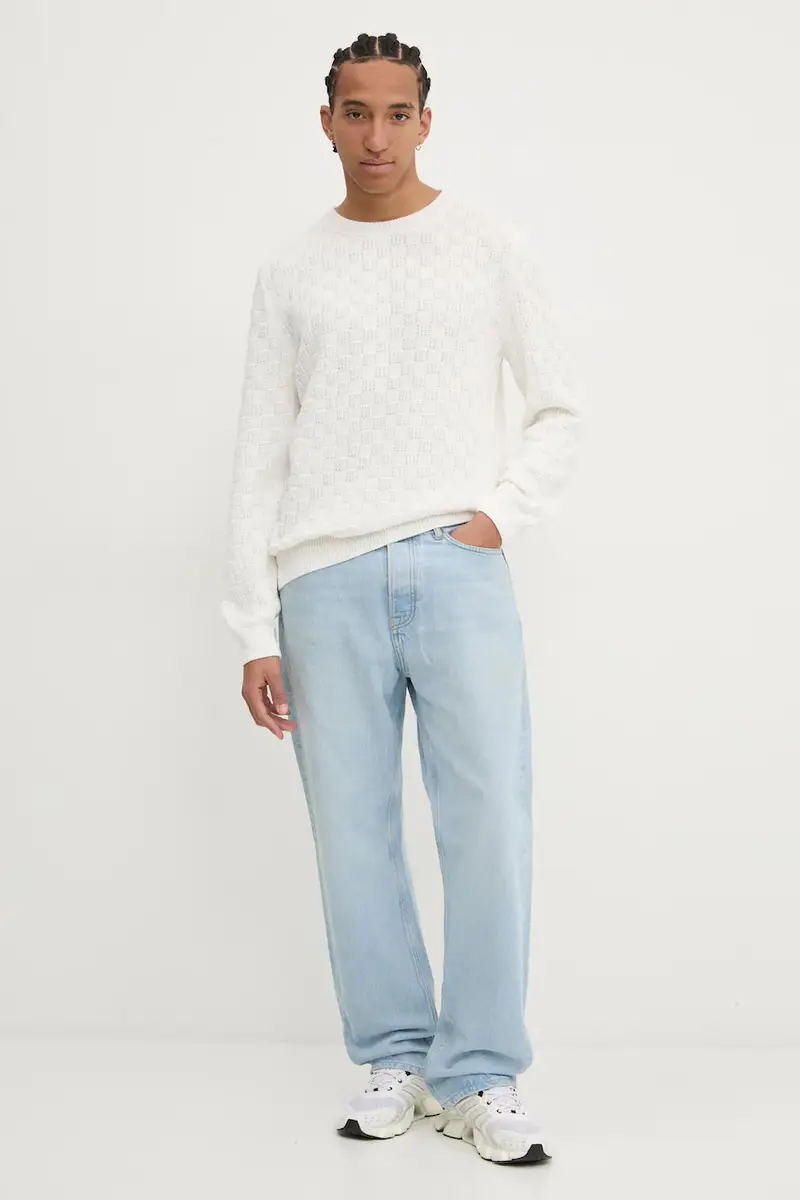 maglione in cotone colore beige 50531812 miniatura 2