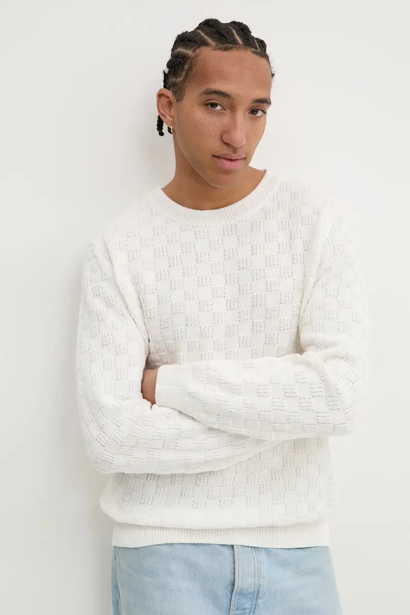 maglione in cotone colore beige 50531812