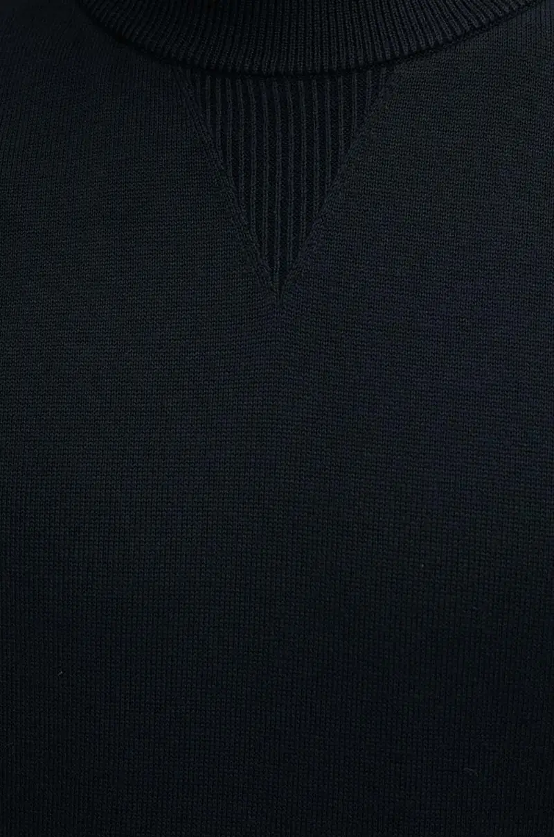 maglione in cotone colore nero miniatura 5