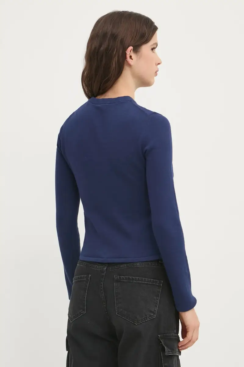 maglione in cotone colore nero 50514296 Blu navy miniatura 3