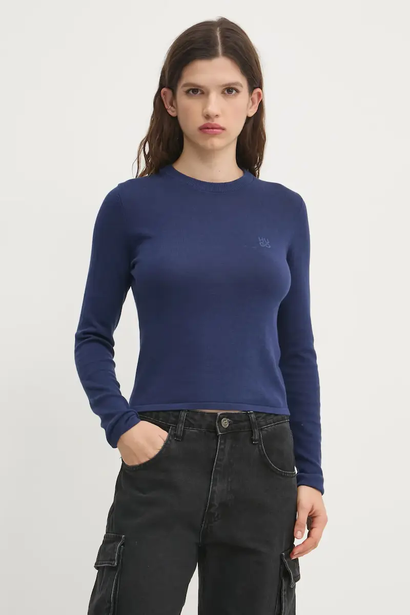 maglione in cotone colore nero 50514296 Blu navy