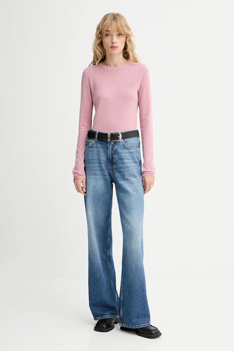 maglione in cotone colore nero 50514296 Rosa miniatura 2