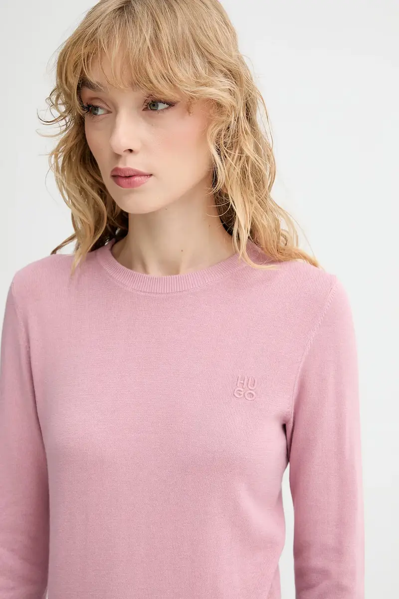 maglione in cotone colore nero 50514296 Rosa miniatura 4