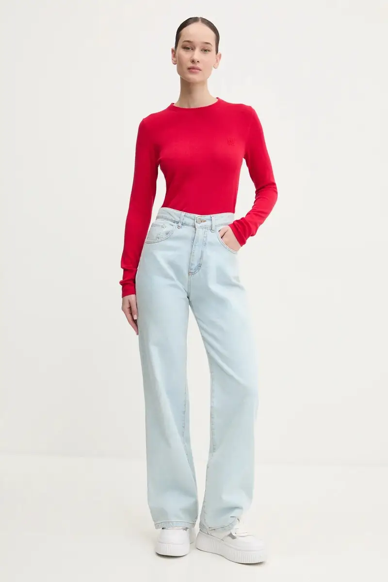 maglione in cotone colore nero 50514296 Rosso miniatura 2