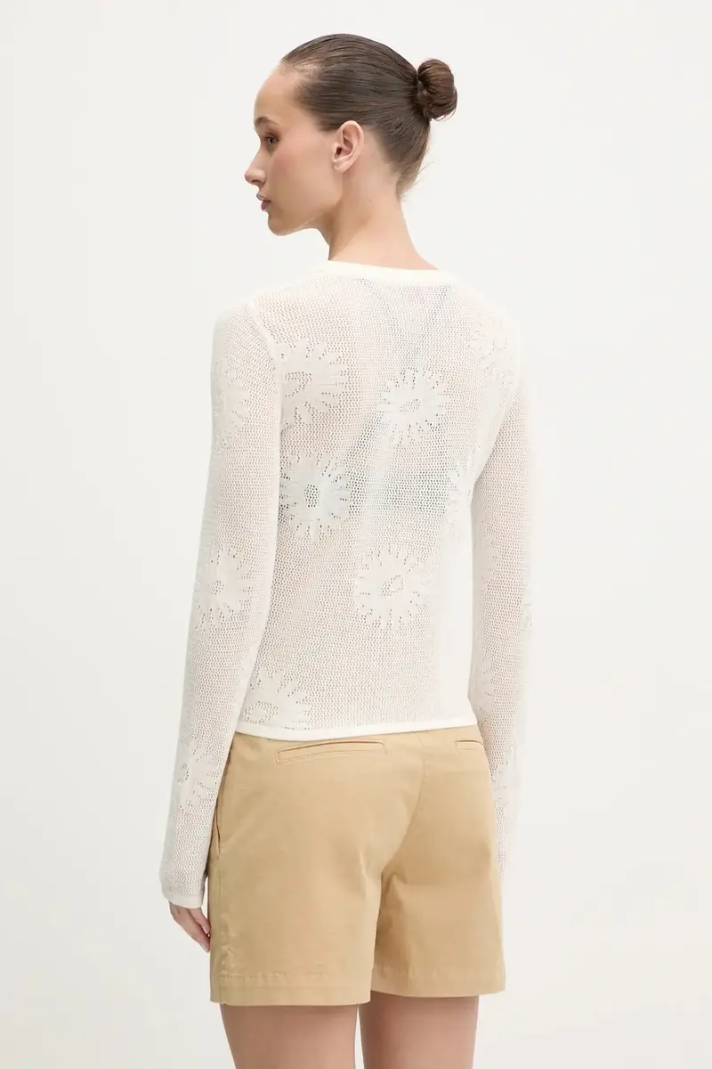 maglione in cotone donna colore beige 50538238 miniatura 3