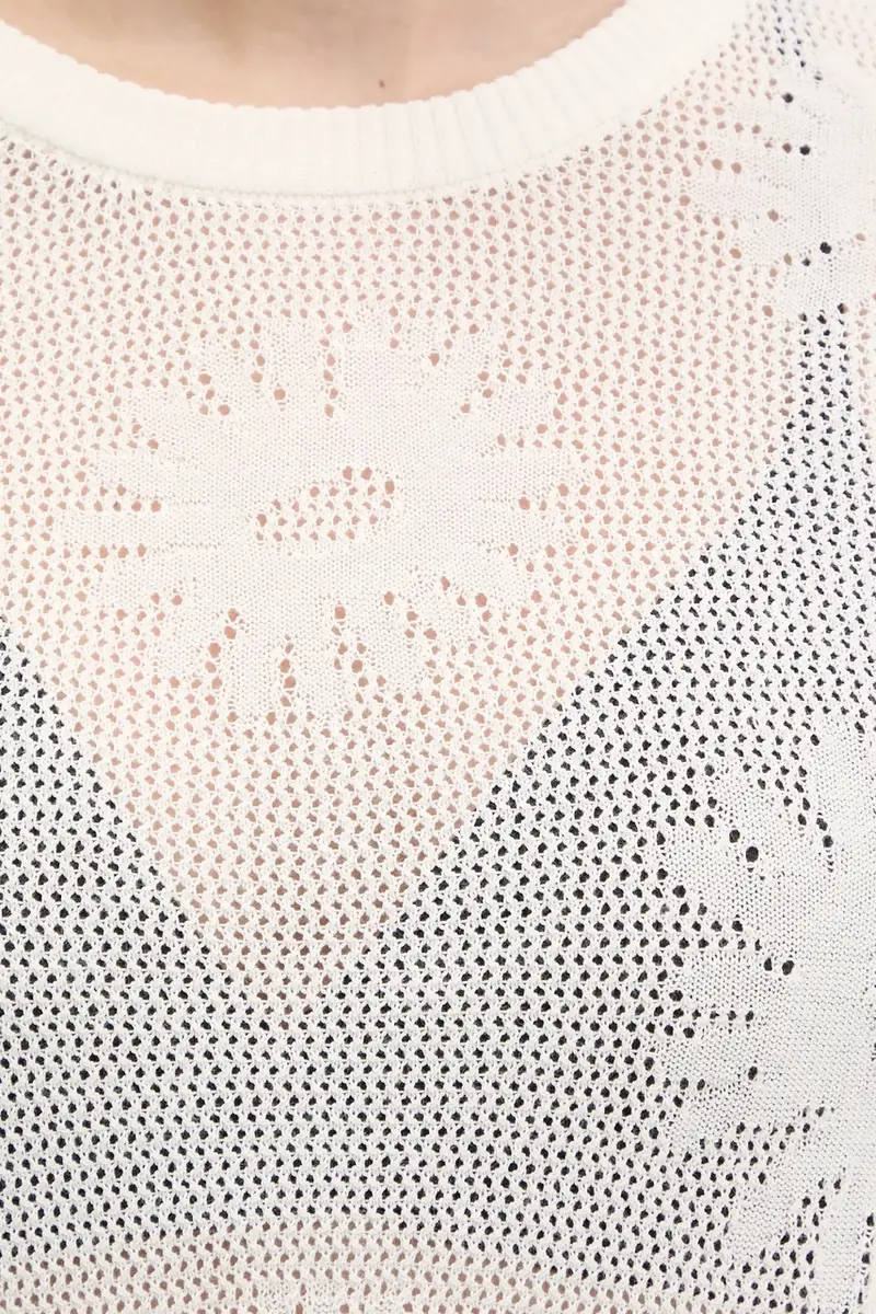 maglione in cotone donna colore beige 50538238 miniatura 4