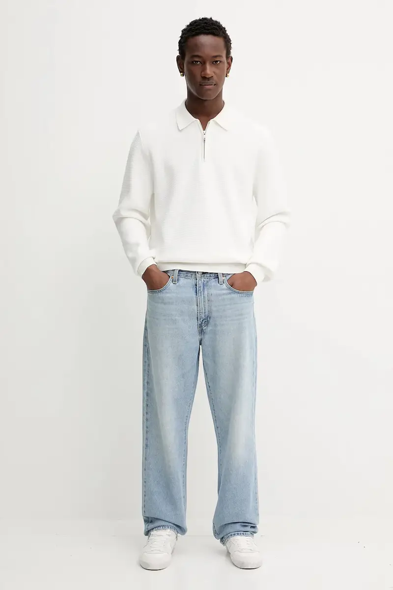 maglione in cotone uomo colore beige 50546871 miniatura 2