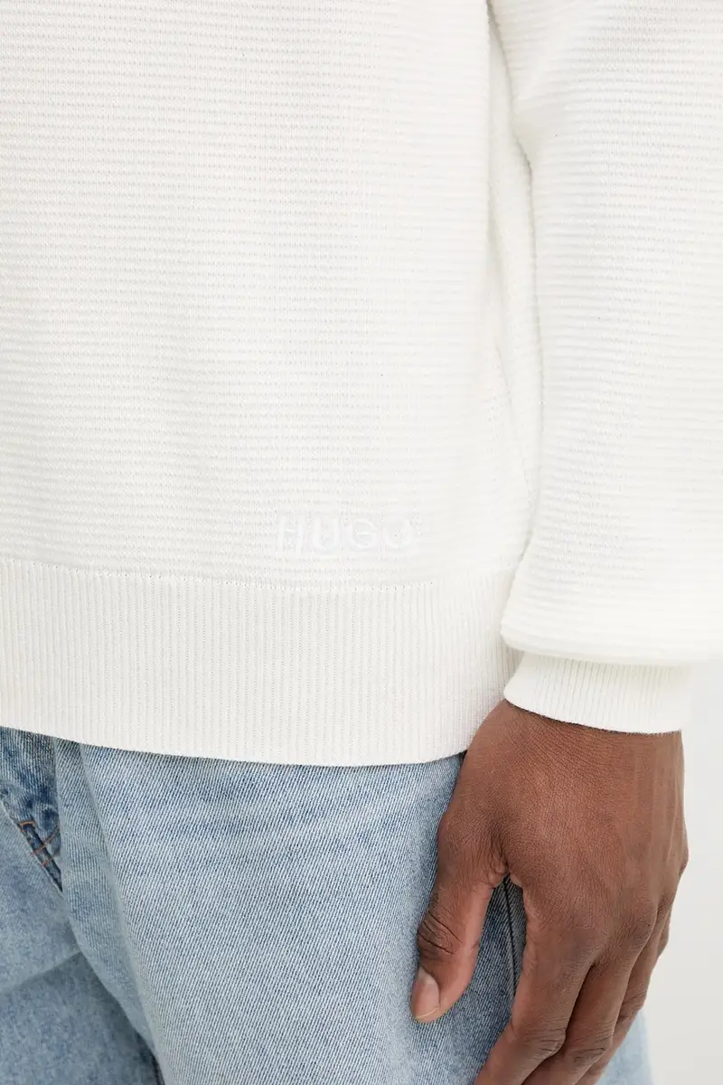 maglione in cotone uomo colore beige 50546871 miniatura 5