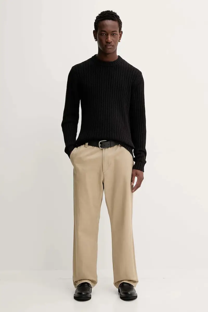 maglione in cotone uomo colore nero 50546863 miniatura 2