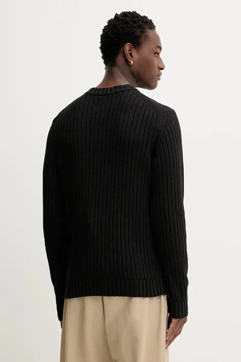 maglione in cotone uomo colore nero 50546863 miniatura 3