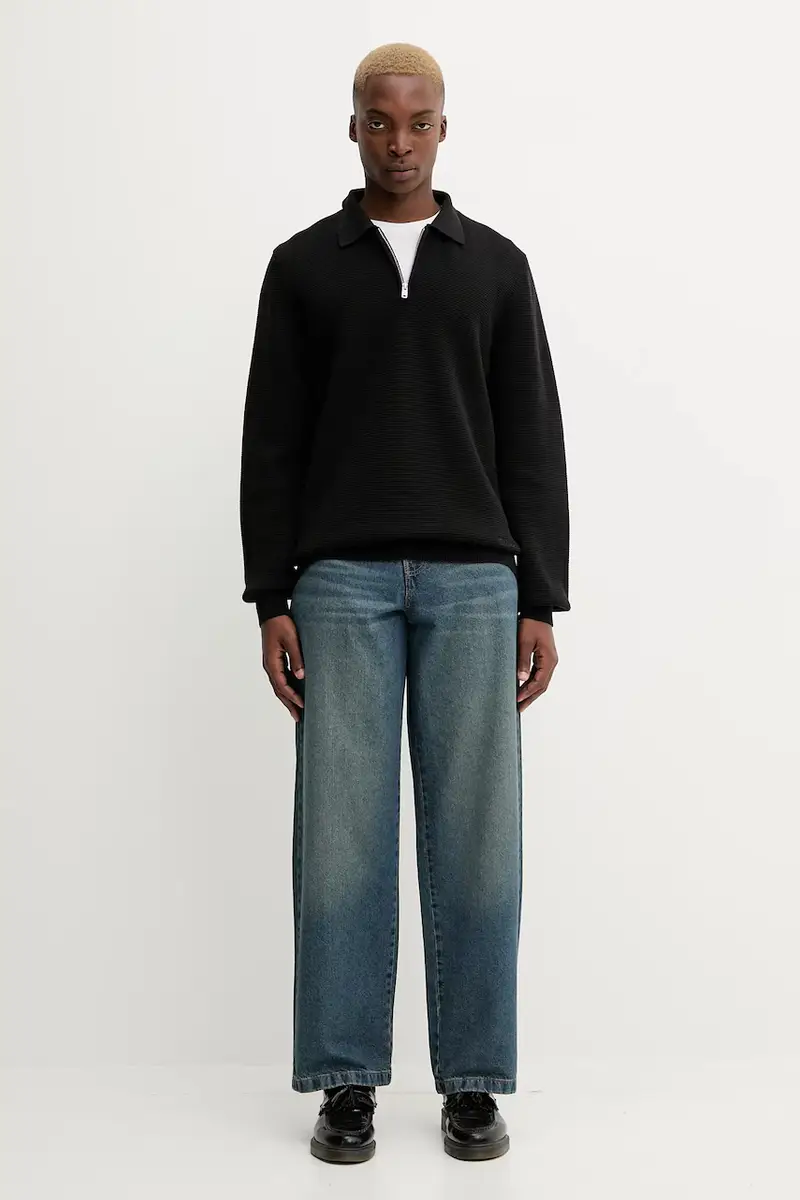 maglione in cotone uomo colore nero 50546871 miniatura 2