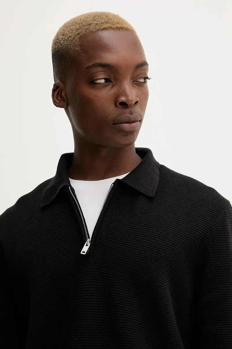 maglione in cotone uomo colore nero 50546871 miniatura 4