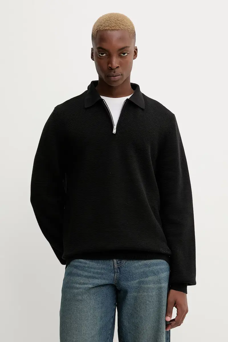 maglione in cotone uomo colore nero 50546871