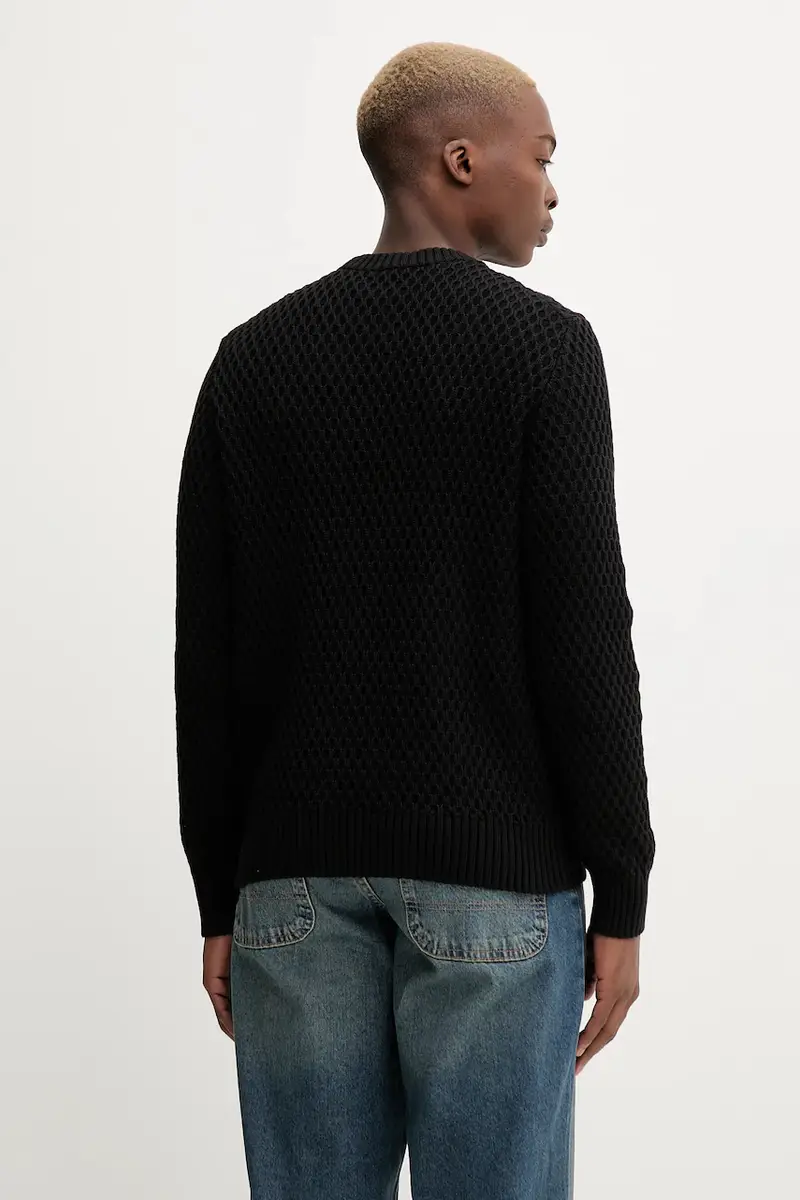 maglione in cotone uomo colore nero 50546995 miniatura 3