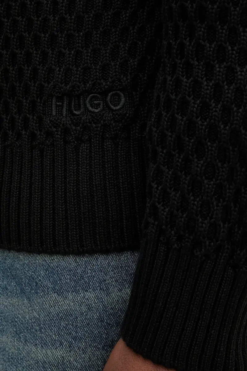 maglione in cotone uomo colore nero 50546995 miniatura 5