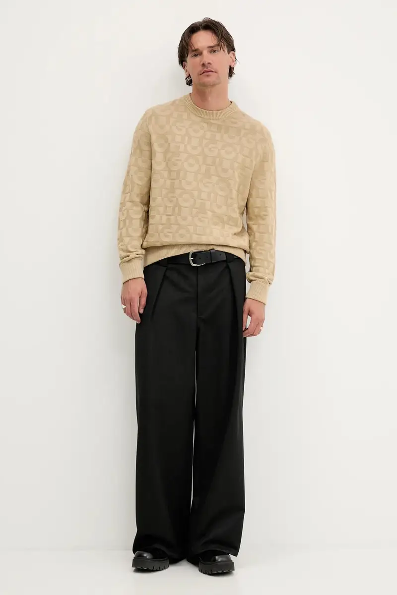 maglione in cotone uomo colore verde 50543785 miniatura 2