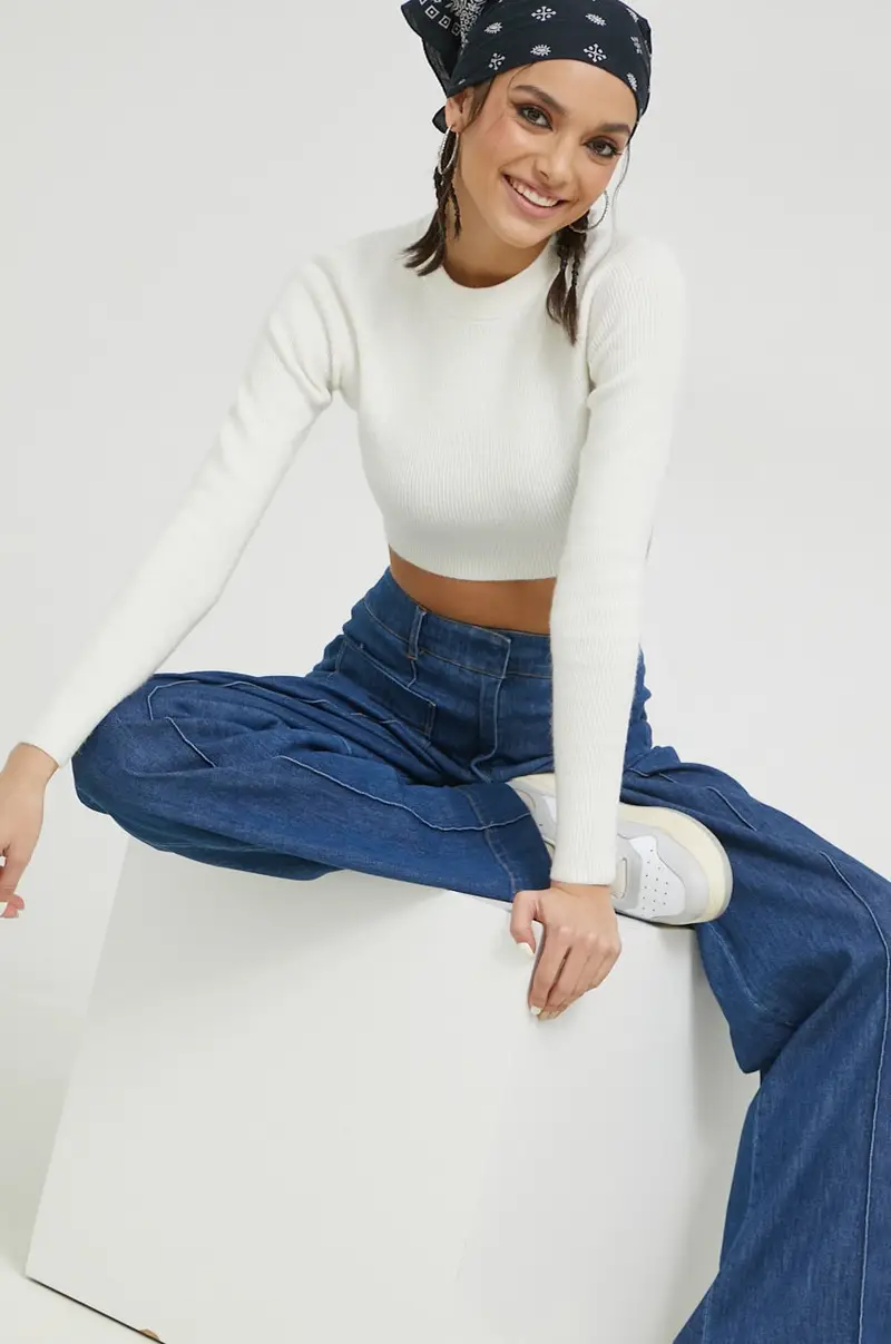 maglione in lana donna Beige