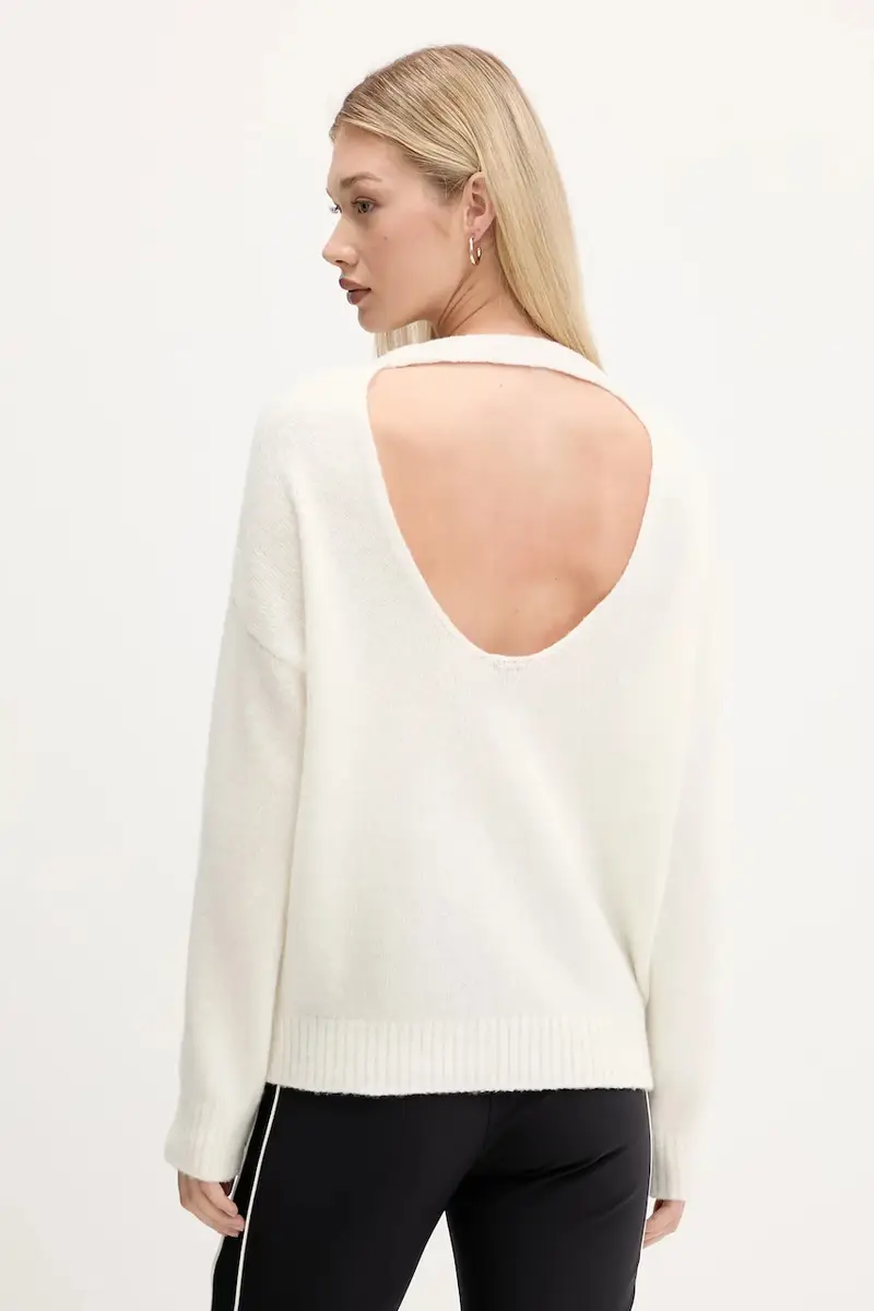 maglione in lana donna colore beige 50545082 miniatura 3