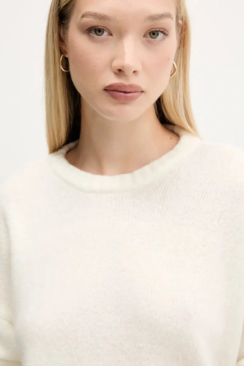 maglione in lana donna colore beige 50545082 miniatura 5