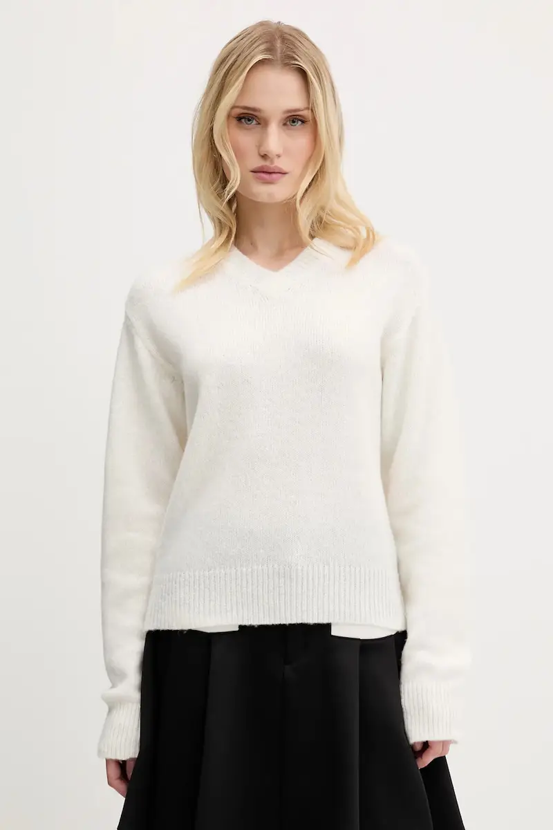 maglione in lana donna colore beige 50545092