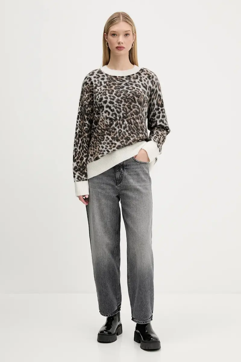 maglione in lana donna colore beige 50548255 miniatura 2