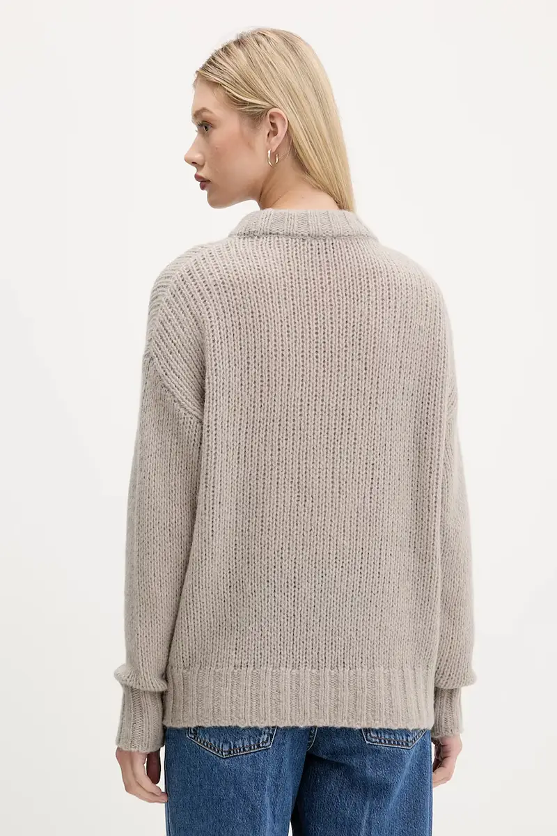 maglione in lana donna colore rosa 50522553 Beige miniatura 3