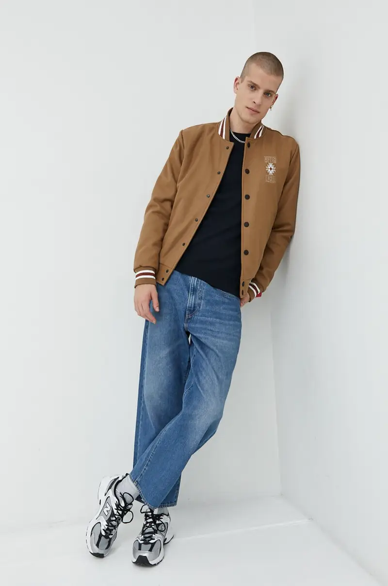 maglione in lana uomo Blu navy miniatura 2