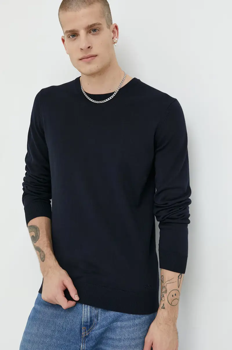 maglione in lana uomo Blu navy